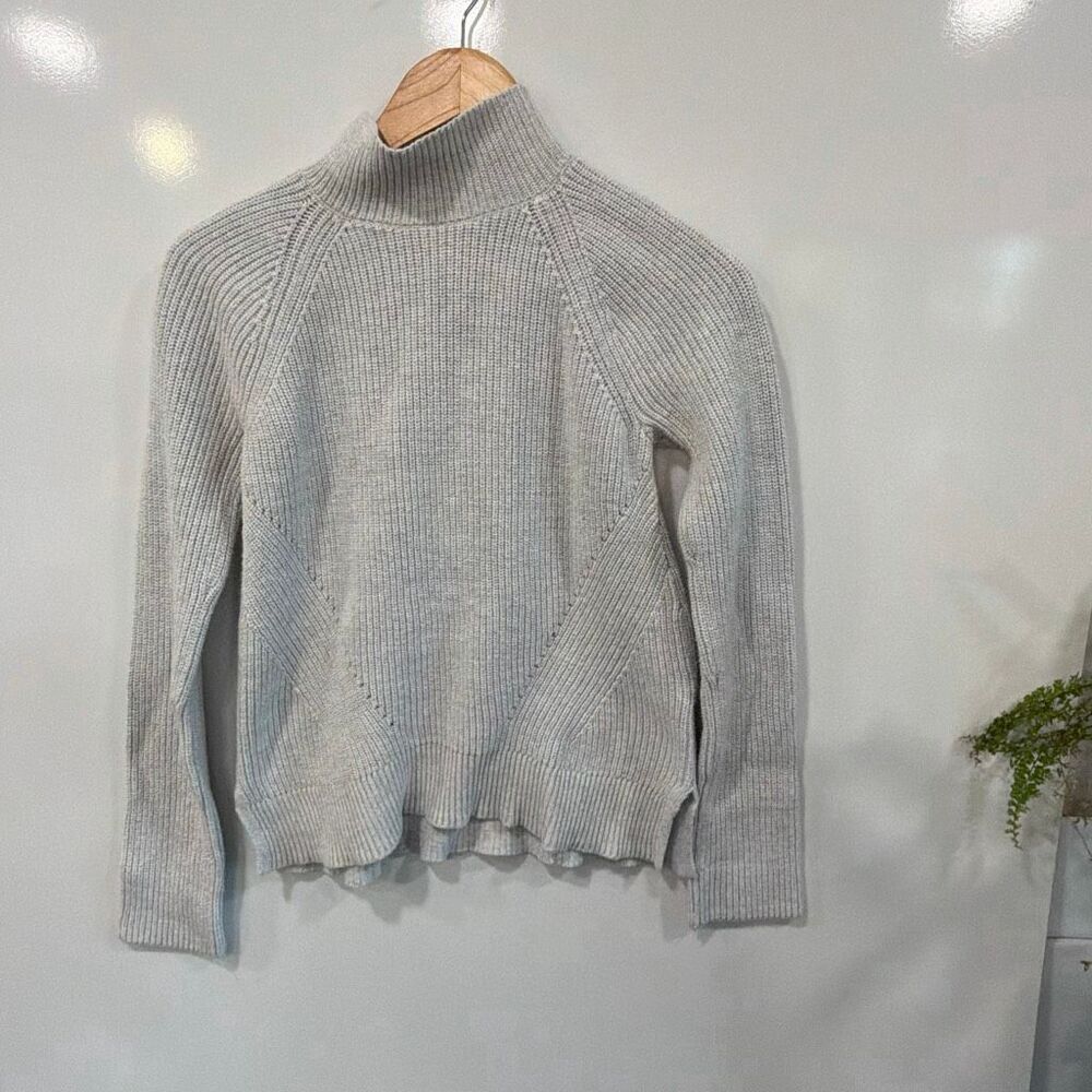 Gap 100% cotton‎ mock neck sweater gray size small